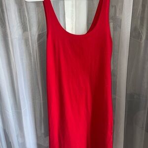 Forever 21 Red Scoop Neck Mini Dress